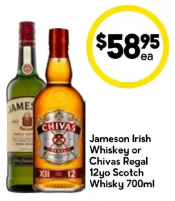 Drakes Jameson Irish Whiskey or Chivas Regal 12yo Scotch Whisky offer
