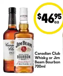 Drakes Canadian Club Whisky or Jim Beam Bourbon offer