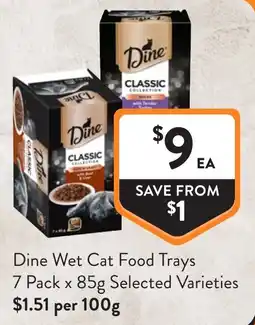 Foodworks Dine Wet Cat Food Trays offer