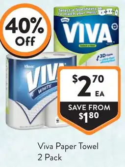 Foodworks Viva Paper Towel 2 Pack offer