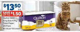 Foodland Quilton Gold King Size 4 Ply Toilet Paper offer