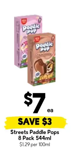 Drakes Streets Paddle Pops offer