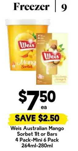 Drakes Weis Australian Mango Sorbet offer