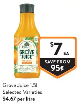 Foodworks Grove Juice Orange offer
