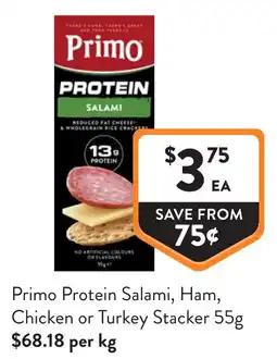 Foodworks Primo Protein Salami, Ham, Chicken or Turkey Stacker offer