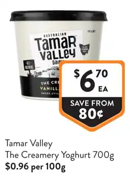 Foodworks Tamar Valley The Creamery Yoghurt offer