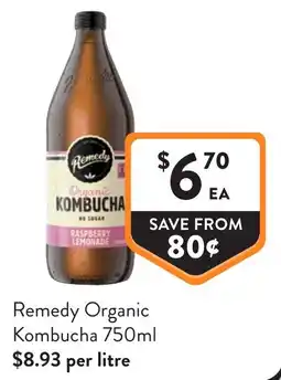 Foodworks Remedy Organic Kombucha offer