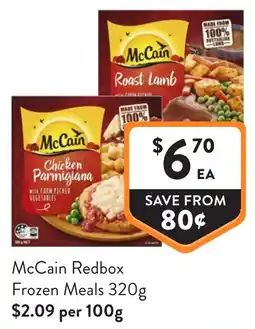 Foodworks McCain Redbox Frozen Meals offer