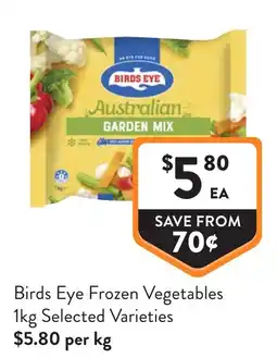 Foodworks Birds Eye Frozen Vegetables offer
