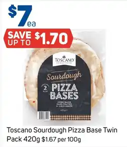 Foodland Toscano Sourdough Pizza Base Twin Pack offer