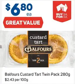 Foodland Balfours Custard Tart Twin Pack offer