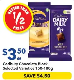 Ritchies Cadbury Chocolate Block Selected Varieties offer
