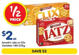Ritchies Arnott's Jatz or Clix Varieties offer