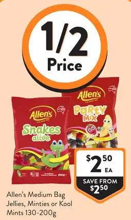 Foodworks Allen's Snakes alive offer