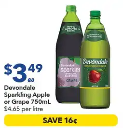 Ritchies Devondale Sparkling Apple or Grape offer