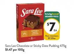 Foodworks Sara Lee Sticky Date Pudding offer