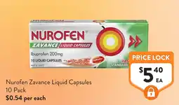 Foodworks Nurofen Zavance Liquid Capsules offer