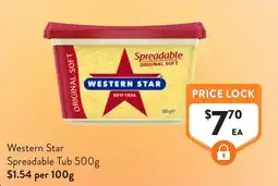 Foodworks Western Star Spreadable Tub offer