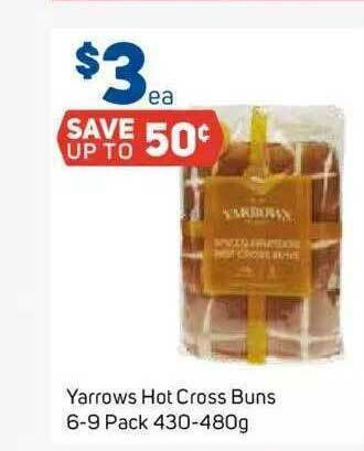 Foodland Yarrows Hot Cross Buns offer