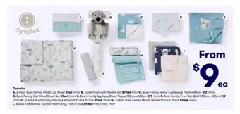 BIG W Dymples 2-pack Bush Family Fitted Cot Sheet, Koala Plush And Blanket Set, Bush Family Velour Cuddlerug, Bush Family Cot Fitte offer