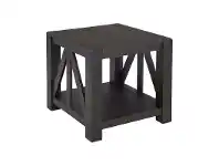 LivingStyles Griffith Pine Timber Side Table, Ebony offer