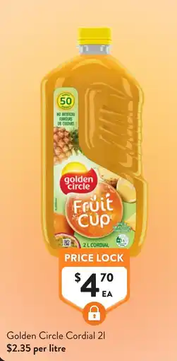 Foodworks Golden Circle Cordial offer
