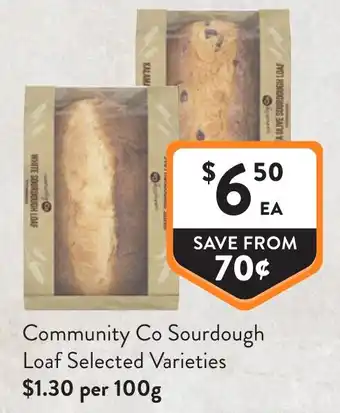 Community Co Sourdough Loaf Selected Varieties
