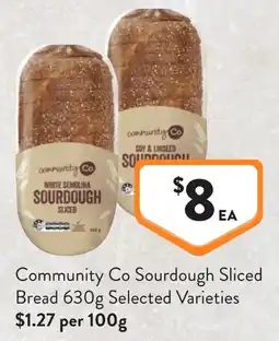 Foodworks Community Co Sourdough Sliced Bread offer