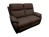 LivingStyles Colson Leather Recliner Sofa, 2 Seater, Brown offer