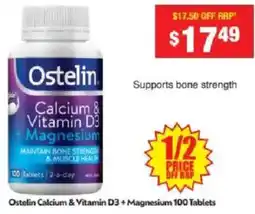 Chemist Warehouse Ostelin Calcium & Vitamin D3 + Magnesium 100 Tablets offer