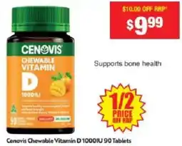Chemist Warehouse Cenovis Chewable Vitamin D 1000IU offer