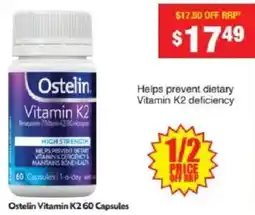 Chemist Warehouse Ostelin Vitamin K2 60 Capsules offer