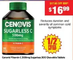 Chemist Warehouse Cenovis Vitamin C Sugarless offer