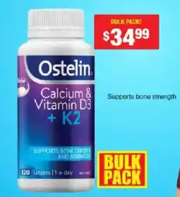 Chemist Warehouse Ostelin Calcium & Vitamin D3 + K2 offer