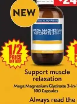 Chemist Warehouse Mega Magnesium Glycinate 3-in-1 offer