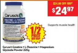 Chemist Warehouse Caruso's Creatine + L-Theanine + Magnesium Glycinate Powder offer