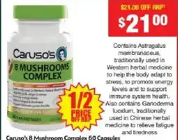 Chemist Warehouse Caruso's 8 Mushroom Complex offer