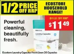 Chemist Warehouse Ecotstore Laundry Capsules Fresh Linen offer