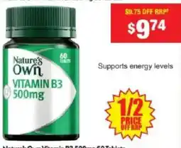 Chemist Warehouse Nature's Own Vitamin B3 500mg offer