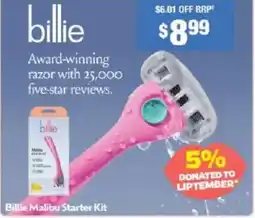 Chemist Warehouse Billie Malibu Starter Kit offer