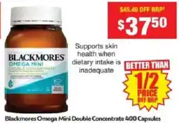 Chemist Warehouse Blackmores Omega Mini Double Concentrate offer