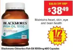 Chemist Warehouse Blackmores Odourless Fish Oil 1000 offer