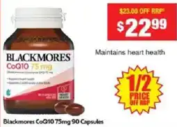 Chemist Warehouse Blackmores CoQ10 75mg offer