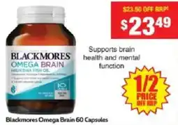 Chemist Warehouse Blackmores Omega Brain 60 Capsules offer