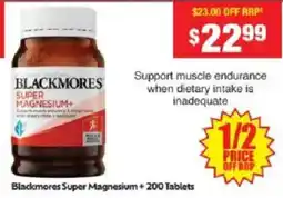 Chemist Warehouse Blackmores Super Magnesium + offer