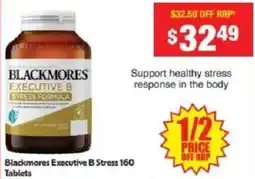 Chemist Warehouse Blackmores Executive B Stress Formula offer