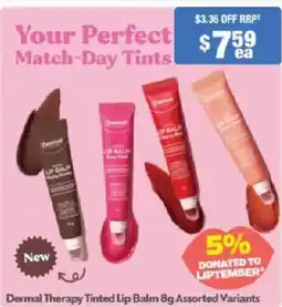 Chemist Warehouse Dermal Therapy Tinted Lip Balm Assorted Variants offer