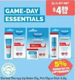 Chemist Warehouse Dermal Therapy Lip Balm offer