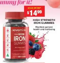 Chemist Warehouse Novomins Iron Gummies offer