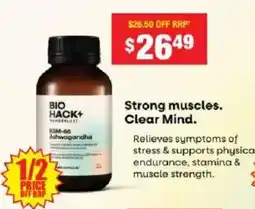 Chemist Warehouse Bio Hack+ KSM-66 Ashwagandha offer
